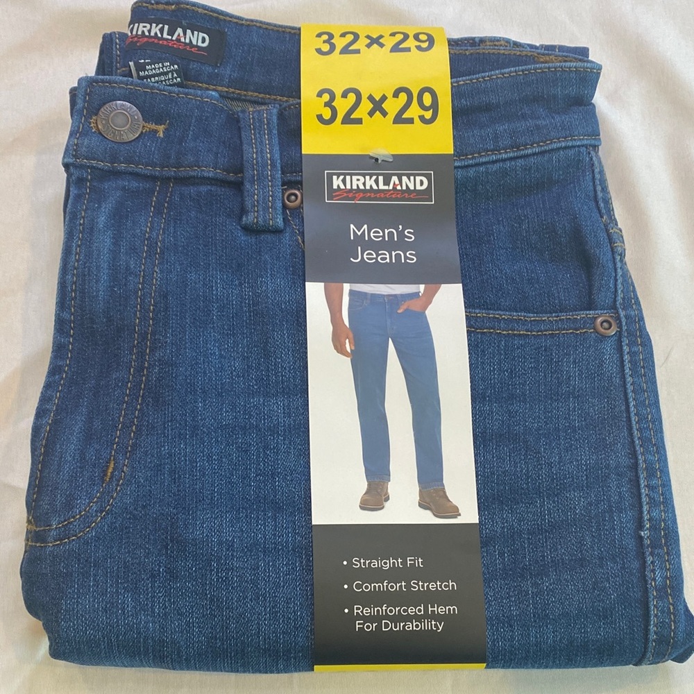 Kirkland Signature Mens Straight Fit Comfort Stretch Jeans Blue 32x29‎ 7772001 - Picture 3 of 5